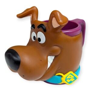 VTG Scooby-Doo 3D Character Mug Applause Inc Plastic Cartoon Cup Brown Purple